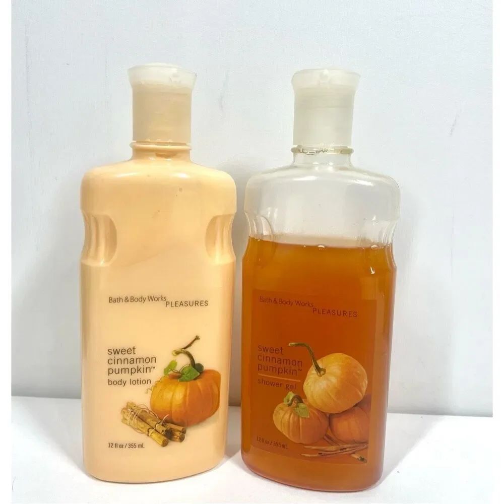 Bath & Body Works Original Sweet Cinnamon Pumpkin Lotion and Shower Gel 12 oz